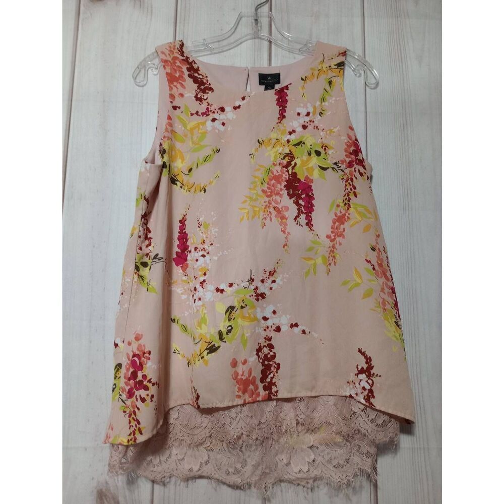 Worthington Shirt Ladies‎ Medium Sleeveless Floral Lace